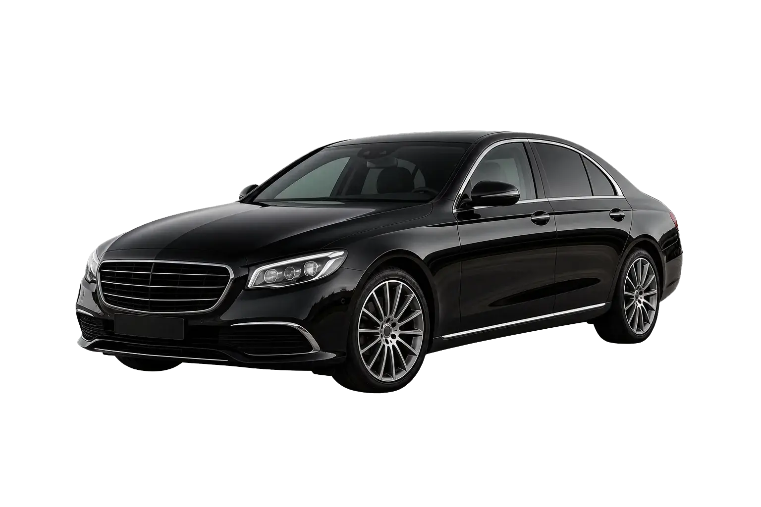 Black standard sedan with a clean, understated profile