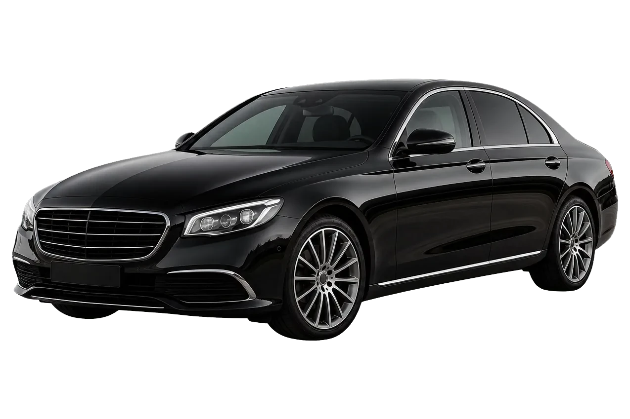 Black executive business sedan with an elegant profile