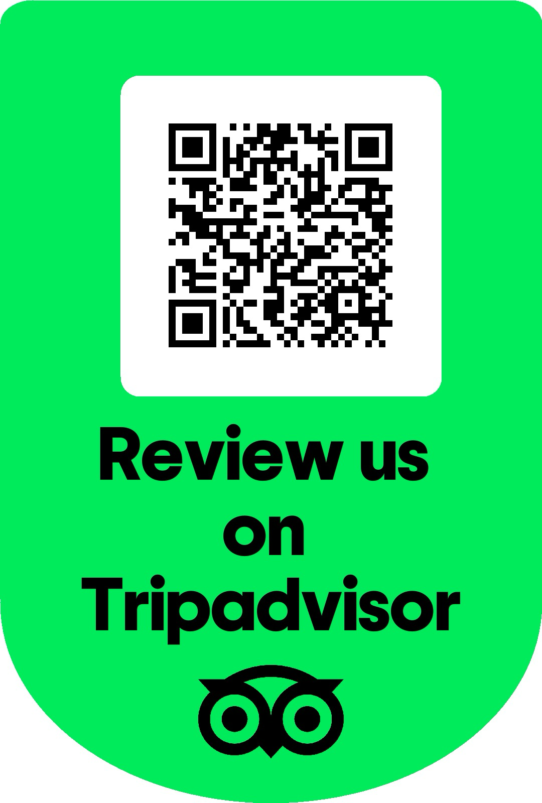 Tripadvisor QR code for reviewing Precious Ride